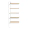 Blu Dot Hitch Add-on Bookcase In White/white Oak