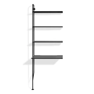Blu Dot Hitch Add-on Bookcase And Desk - Black On Ash / Black