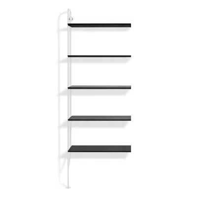Blu Dot Hitch Add-on Bookcase - Black On Ash / White