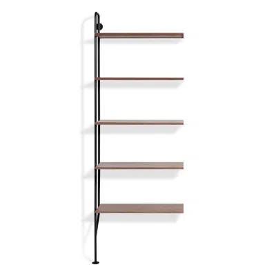 Blu Dot Hitch Add-on Bookcase - Walnut / Black In Brown