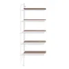 Blu Dot Hitch Add-on Bookcase - Walnut / White In Brown