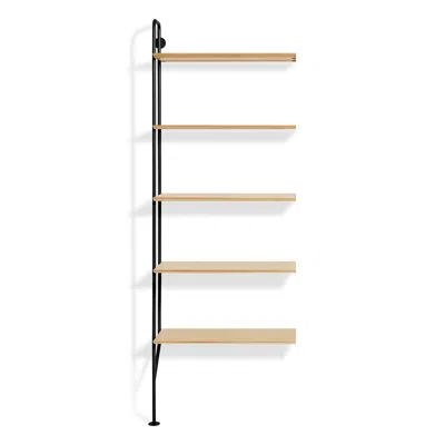 Blu Dot Hitch Add-on Bookcase - White Oak / Black In Brown