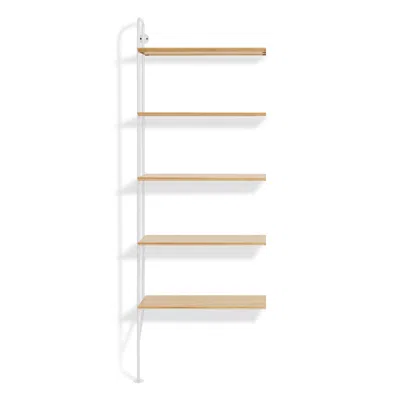 Blu Dot Hitch Add-on Bookcase - White Oak / White In Brown