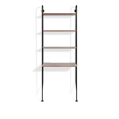 Blu Dot Hitch Bookcase And Desk In Black/walnut