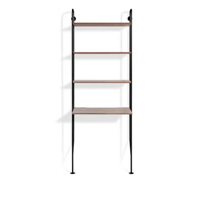 Blu Dot Hitch Bookcase And Desk - Walnut / Black In Brown