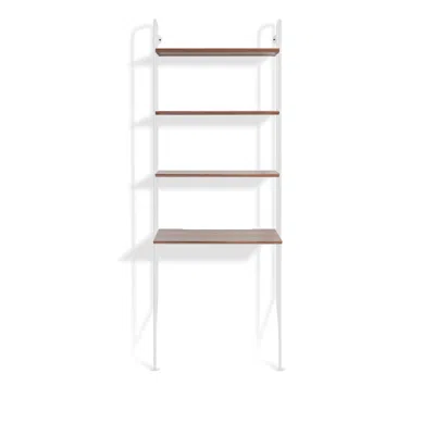Blu Dot Hitch Bookcase And Desk - Walnut / White In Brown