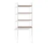 Blu Dot Hitch Bookcase And Desk In White/walnut