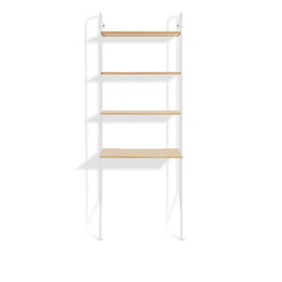 Blu Dot Hitch Bookcase And Desk In White/white Oak