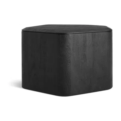 Blu Dot Hoard Medium Side Table With Storage In Black-stained Acacia