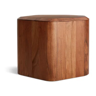 Blu Dot Hoard Tall Side Table With Storage In Acacia