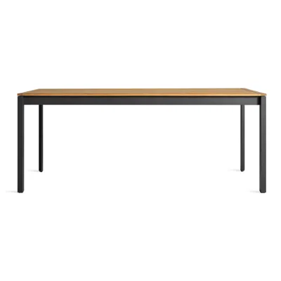 Blu Dot Hold Tight 76" Outdoor Dining Table - Teak / Carbon