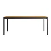 Blu Dot Hold Tight 76" Outdoor Dining Table In Teak W/carbon Base