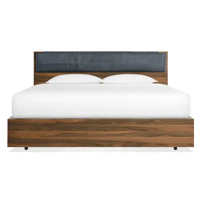 Blu Dot Homecoming Headboard Cushion - King / Ink Leather In Black
