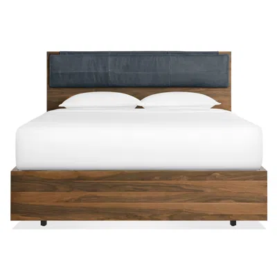 Blu Dot Homecoming Headboard Cushion - Queen / Ink Leather In Black