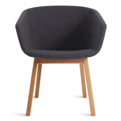 Blu Dot Host Dining Chair In Rostenkowski Blue/white Oak