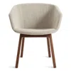 Blu Dot Host Dining Chair In Tait Stone/walnut