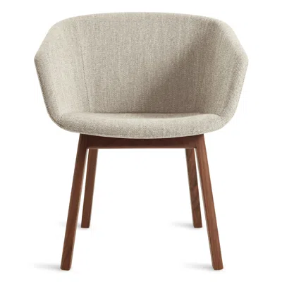 Blu Dot Host Dining Chair In Tait Stone/walnut
