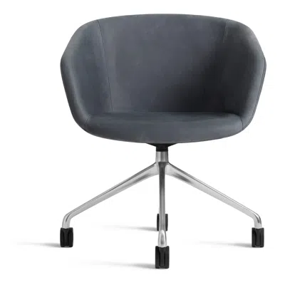 Blu Dot Host Task Chair - Ink Leather In Black