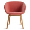 Blu Dot Host Velvet Dining Chair In Ablin Velvet/white Oak
