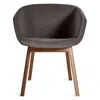 Blu Dot Host Velvet Dining Chair In Storm Velvet/walnut