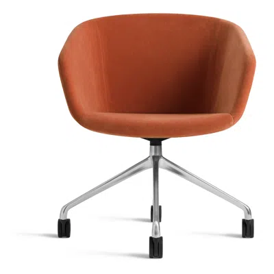 Blu Dot Host Velvet Task Chair In Copper Velvet
