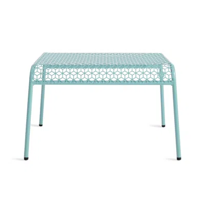 Blu Dot Hot Mesh Ottoman - Aqua In Blue