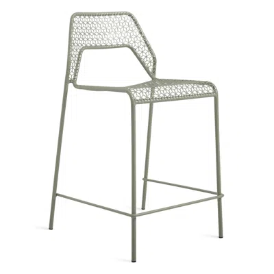 Blu Dot Hot Mesh Stool - Counter Stool / Grey Green In Gray