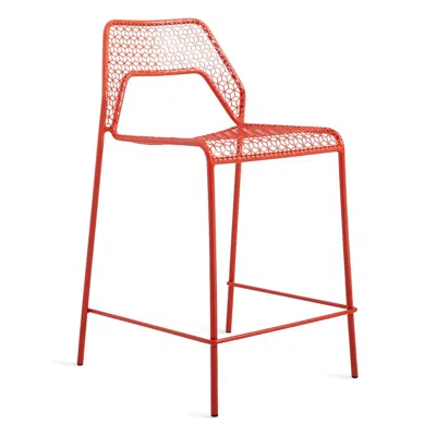Blu Dot Hot Mesh Stool - Counter Stool / Humble Red