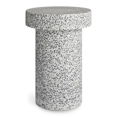Blu Dot Hunky Dory Tall Side Table - White Terrazzo