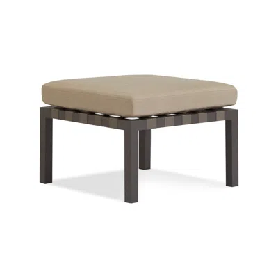 Blu Dot Jibe Outdoor Ottoman - Carbon / Sunbrella Taupe