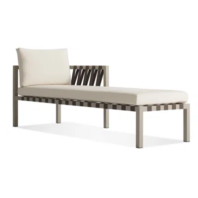 Blu Dot Jibe Outdoor Sun Lounger - Grey / Sunbrella Canvas / Right