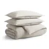 Blu Dot Kimball Stripe Duvet Set In White/putty Kimball