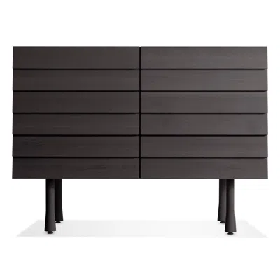 Blu Dot Lap 2 Door Credenza - Black On Ash / Black