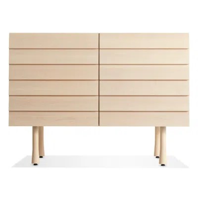 Blu Dot Lap 2 Door Credenza - Whitewashed Maple / Whitewashed Maple