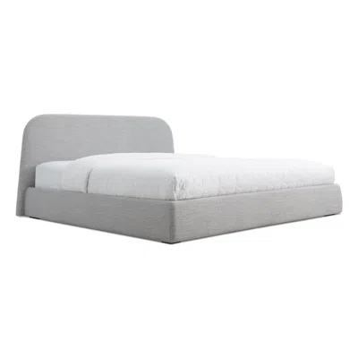 Blu Dot Lid King Storage Bed In Vesper Light Grey