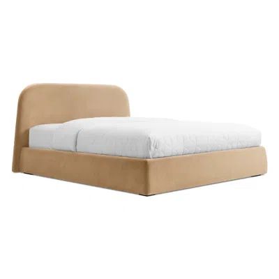 Blu Dot Lid Storage Bed - Queen / Camel Velvet