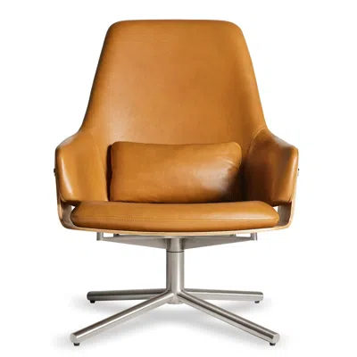 Blu Dot Lock Lounge Chair - Canyon Leather In Brown