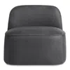 Blu Dot Looksee Swivel Lounge Chair In Ink Leather