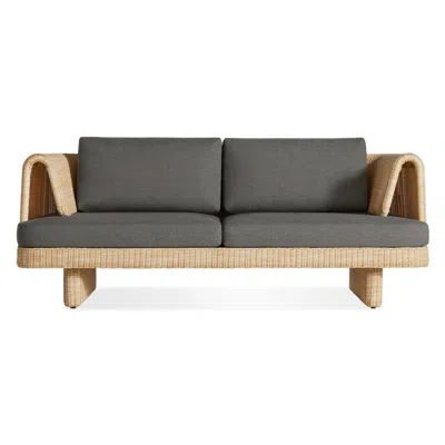 Blu Dot Loophole Outdoor 2 Seat Sofa In Toohey Charcoal