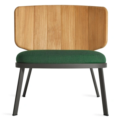 Blu Dot Low Fade Outdoor Lounge Chair In Sunbrella Ivy