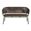 Blu Dot Mate Outdoor Settee In Toohey Olive