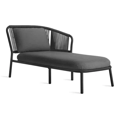 Blu Dot Mate Outdoor Sun Lounger - Toohey Charcoal / Right