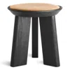 Blu Dot Mimi Stool In Black/camel Leather