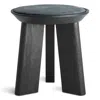 Blu Dot Mimi Stool - Ink Leather / Black In Black