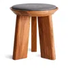 Blu Dot Mimi Stool - Slate Leather / Acacia