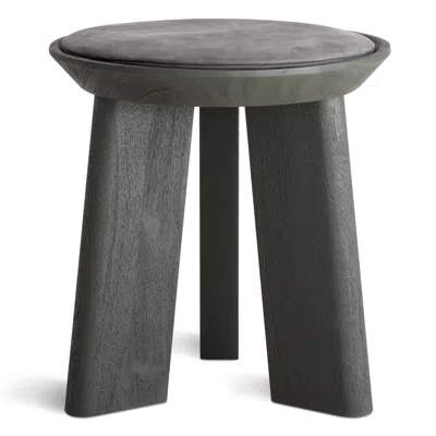 Blu Dot Mimi Stool (x3 Leg) - Slate Leather / Olive