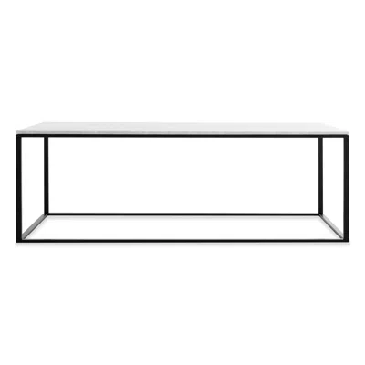 Blu Dot Minimalista Coffee Table - Marble / Black In Gray