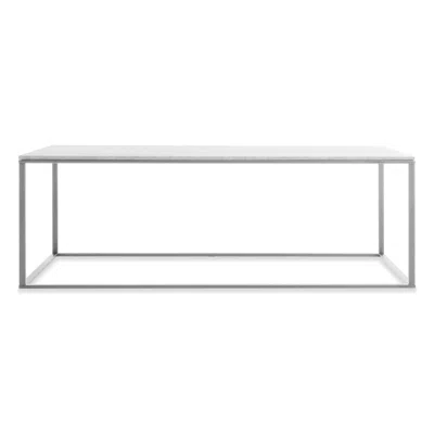 Blu Dot Minimalista Coffee Table In Marble/stainless Steel