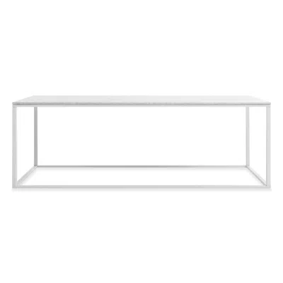 Blu Dot Minimalista Coffee Table In Marble/white