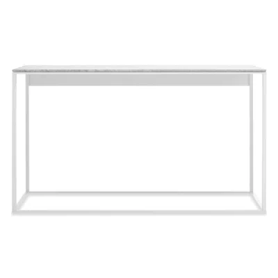 Blu Dot Minimalista Console Table - Marble / White In Gray